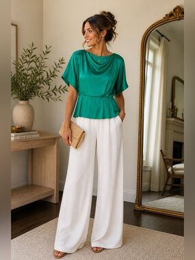 H&M drape neck blouse size xxl